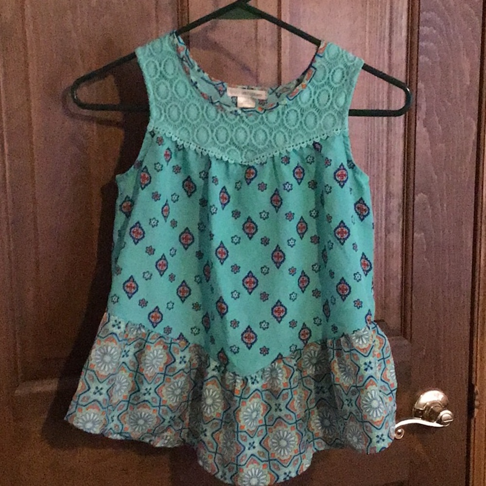 Very Colorful Turquoise Tank Top